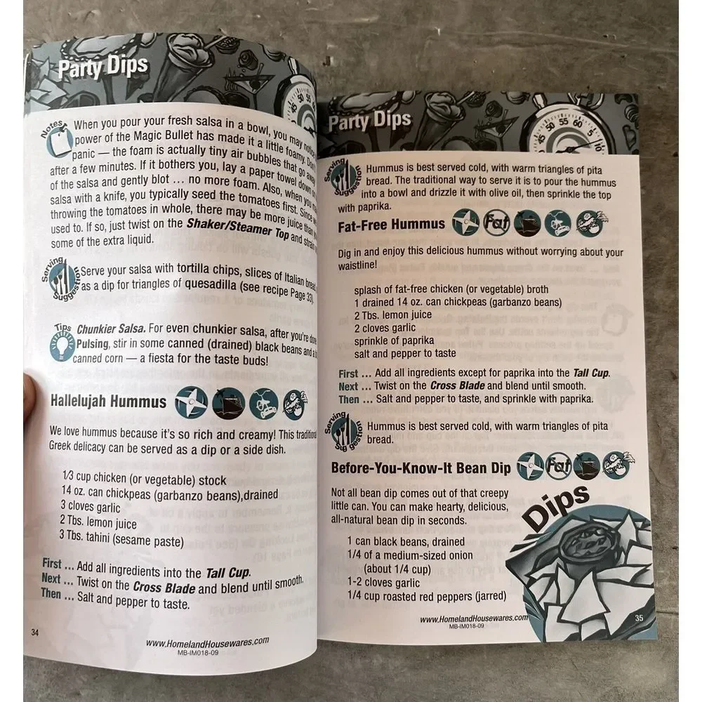 Magic Bullet 10 Second Recipes‎ and User Guide Manual Booklet